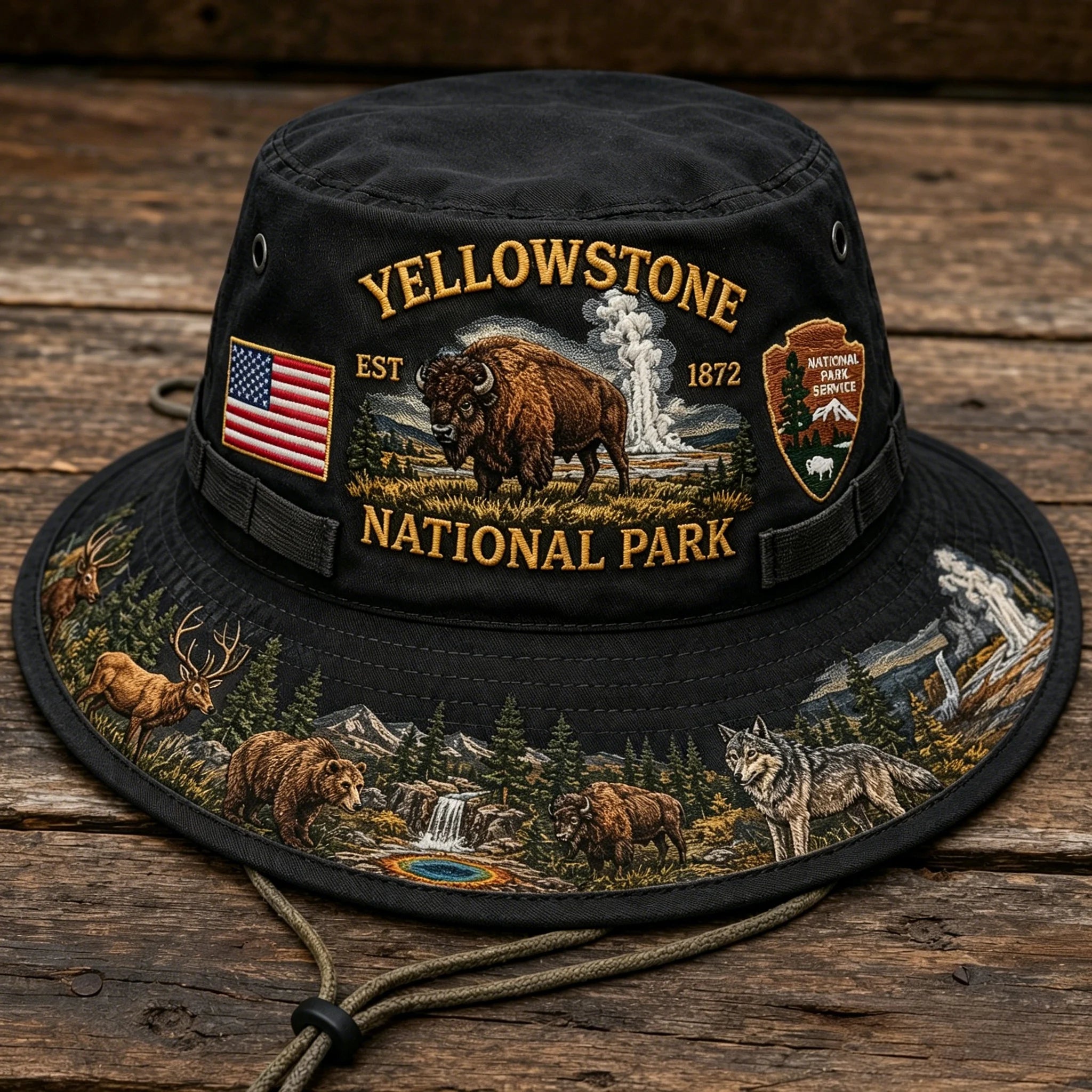 🇺🇸 Last Day Promo: 49% OFF  - Yellowstone National Park Adventure Boonie Hat