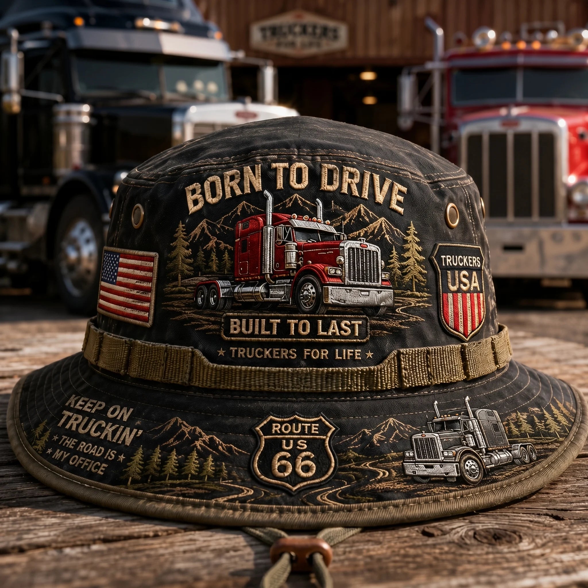 🇺🇸 Last Day Promo: 49% OFF - 🚚Born to Drive Trucker Tribute Bucket Hat