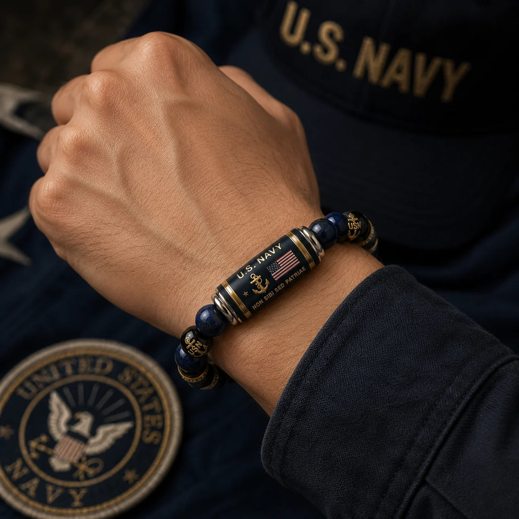 🇺🇸 Last Day Promo: 49% OFF - ⚓U.S. Navy Non Sibi Sed Patriae Tribute Beaded Bracelet - 🌊Buy 2 Get 1 Free & ✈️Free Shipping Today!