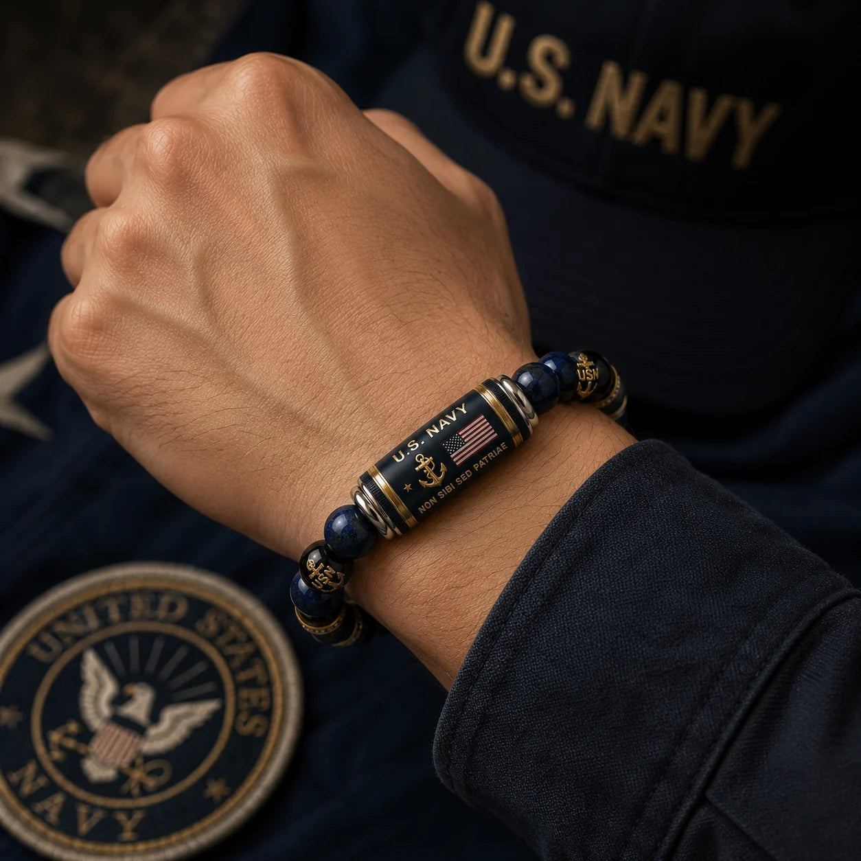 🇺🇸 Last Day Promo: 49% OFF - ⚓U.S. Navy Non Sibi Sed Patriae Tribute Beaded Bracelet - 🌊Buy 2 Get 1 Free & ✈️Free Shipping Today!