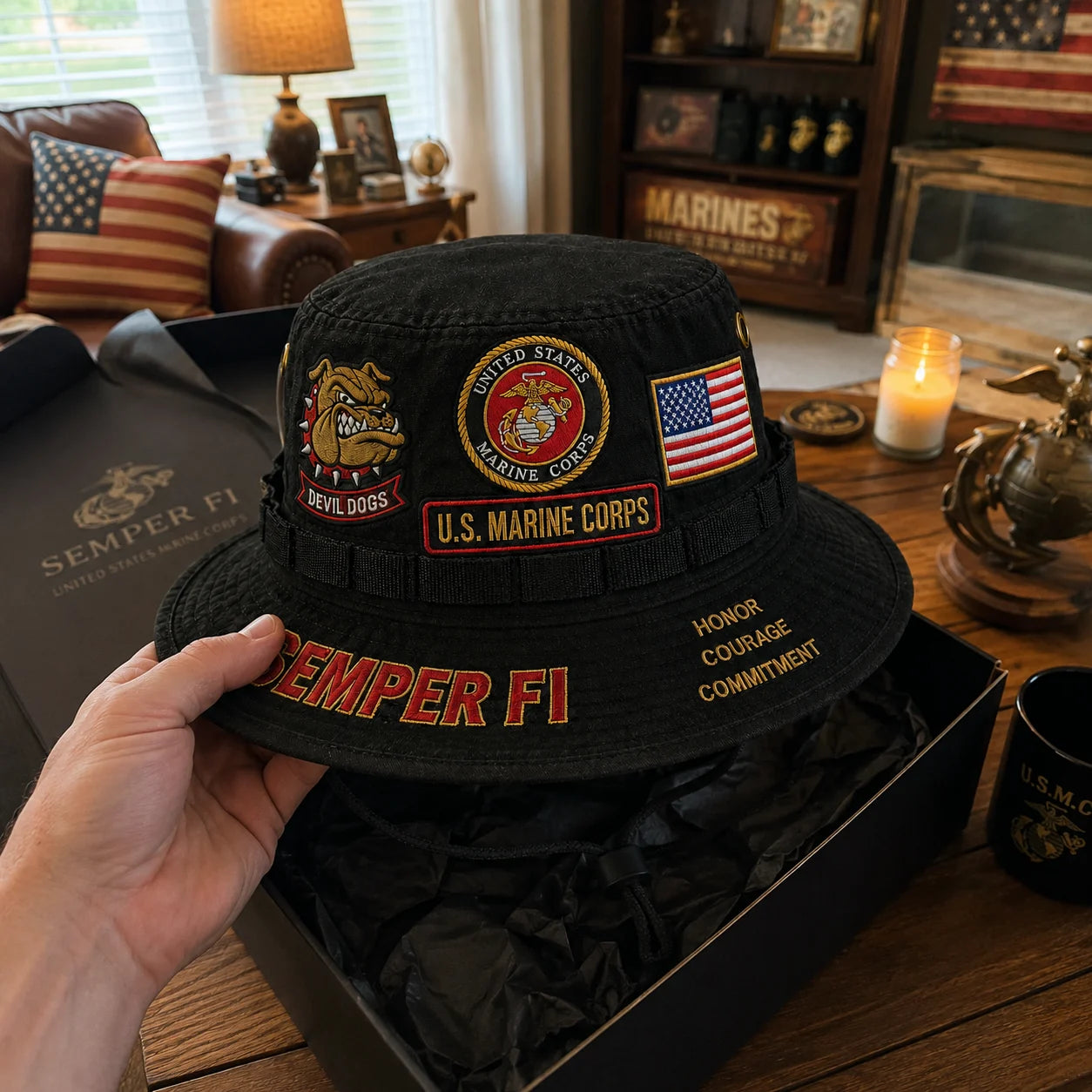 🇺🇸 Last Day Promo: 49% OFF -🦅U.S. Marine Corps Devil Dogs Commemorative Boonie Hat