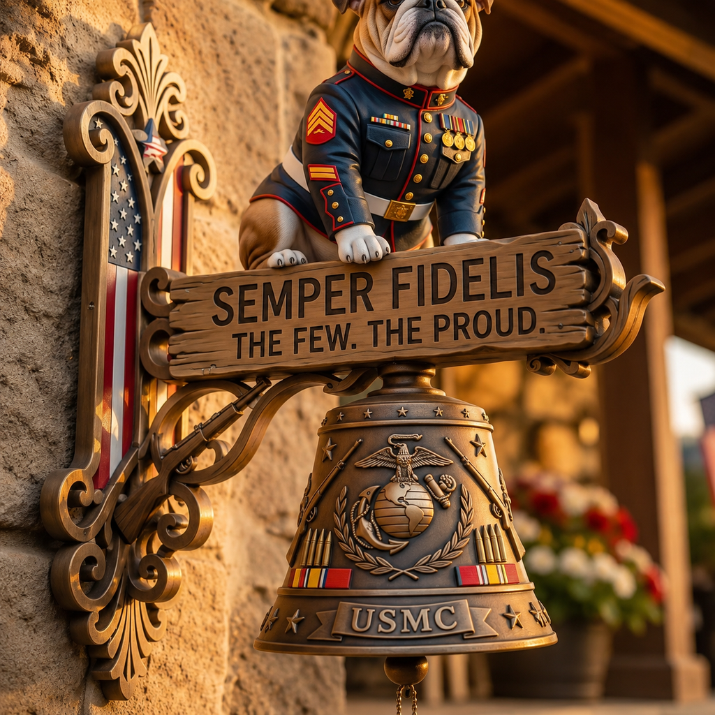 🇺🇸 USMC Semper Fidelis Tribute Wall Bell