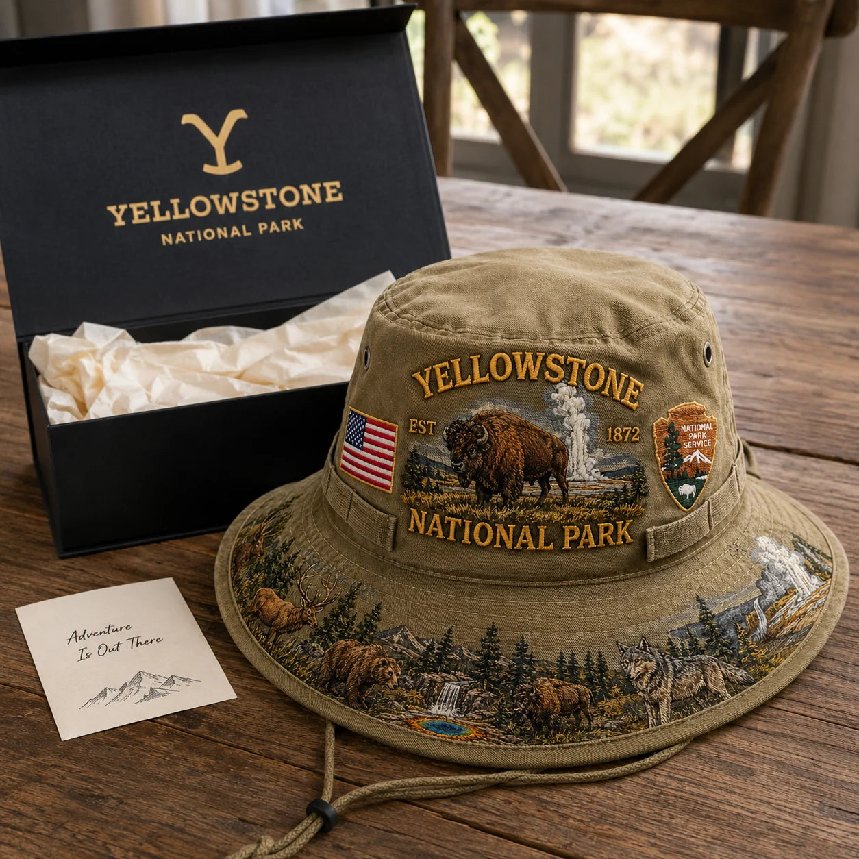 🇺🇸 Last Day Promo: 49% OFF  - Yellowstone National Park Adventure Boonie Hat