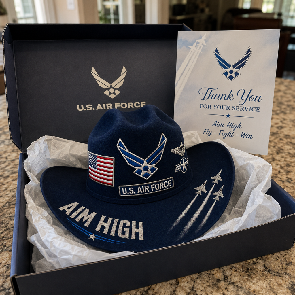 ✈️Last Day Promo: 49% OFF 🎖️ - U.S. Air Force Aim High Tribute Cowboy Hat