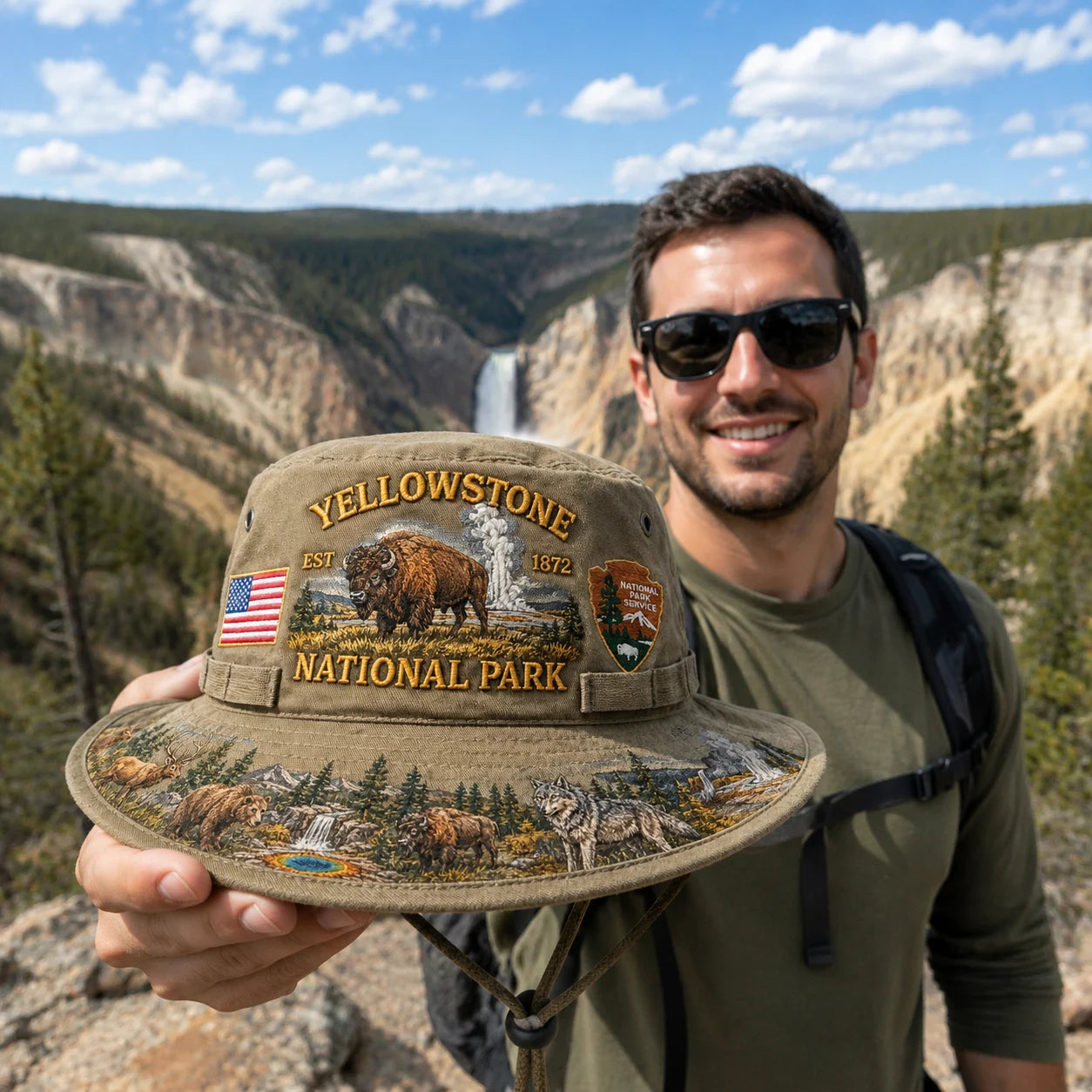 🇺🇸 Last Day Promo: 49% OFF  - Yellowstone National Park Adventure Boonie Hat