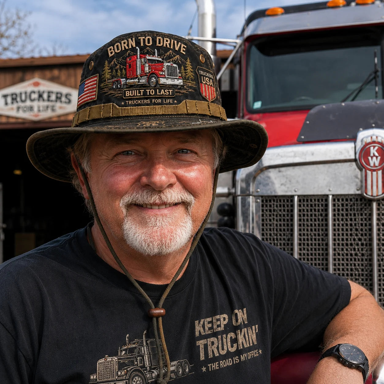 🇺🇸 Last Day Promo: 49% OFF - 🚚Born to Drive Trucker Tribute Bucket Hat