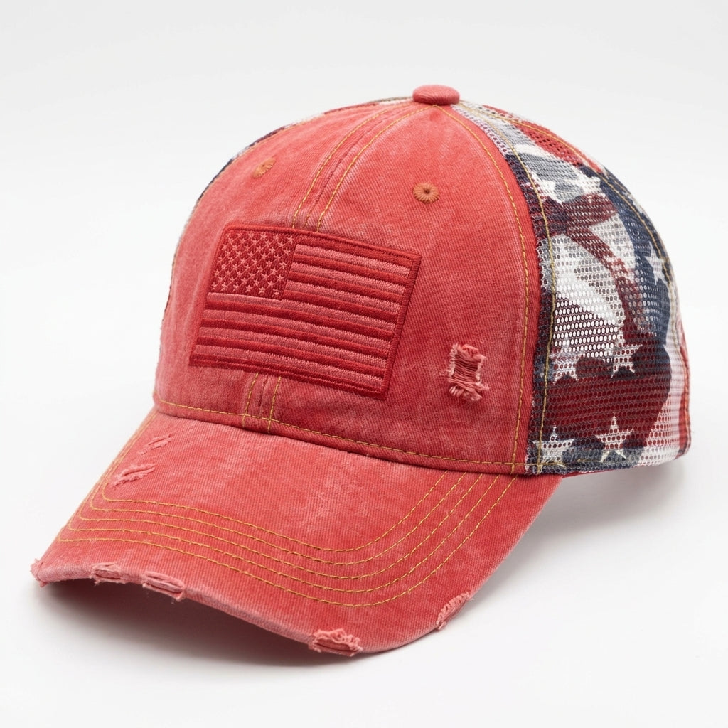 🇺🇸 Last Day Promo: 49% OFF-American Flag Ponytail Embroidered Hat