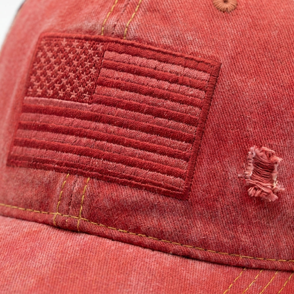 🇺🇸 Last Day Promo: 49% OFF-American Flag Ponytail Embroidered Hat