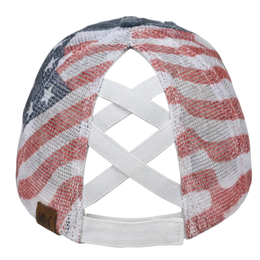 🇺🇸 Last Day Promo: 49% OFF-American Flag Ponytail Embroidered Hat