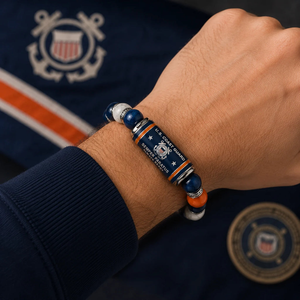 ⚓Last Day Promo: 49% OFF - 🌊U.S. Coast Guard Semper Paratus Tribute Beaded Bracelet - 🔥Buy 2 Get 1 Free