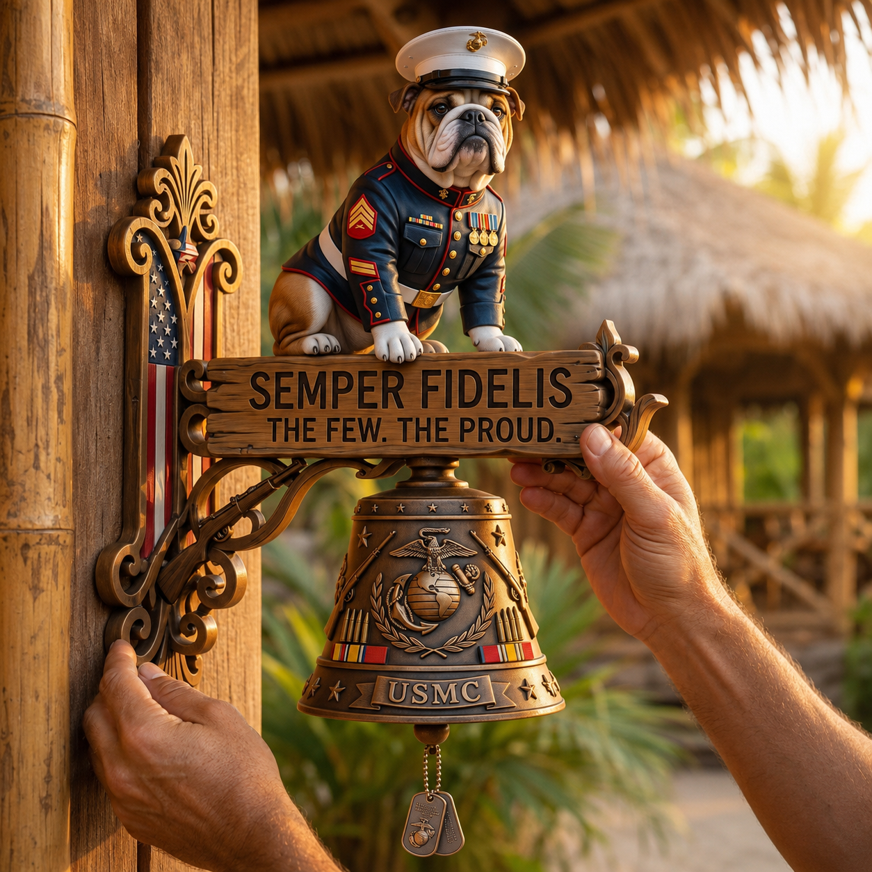 🇺🇸 USMC Semper Fidelis Tribute Wall Bell