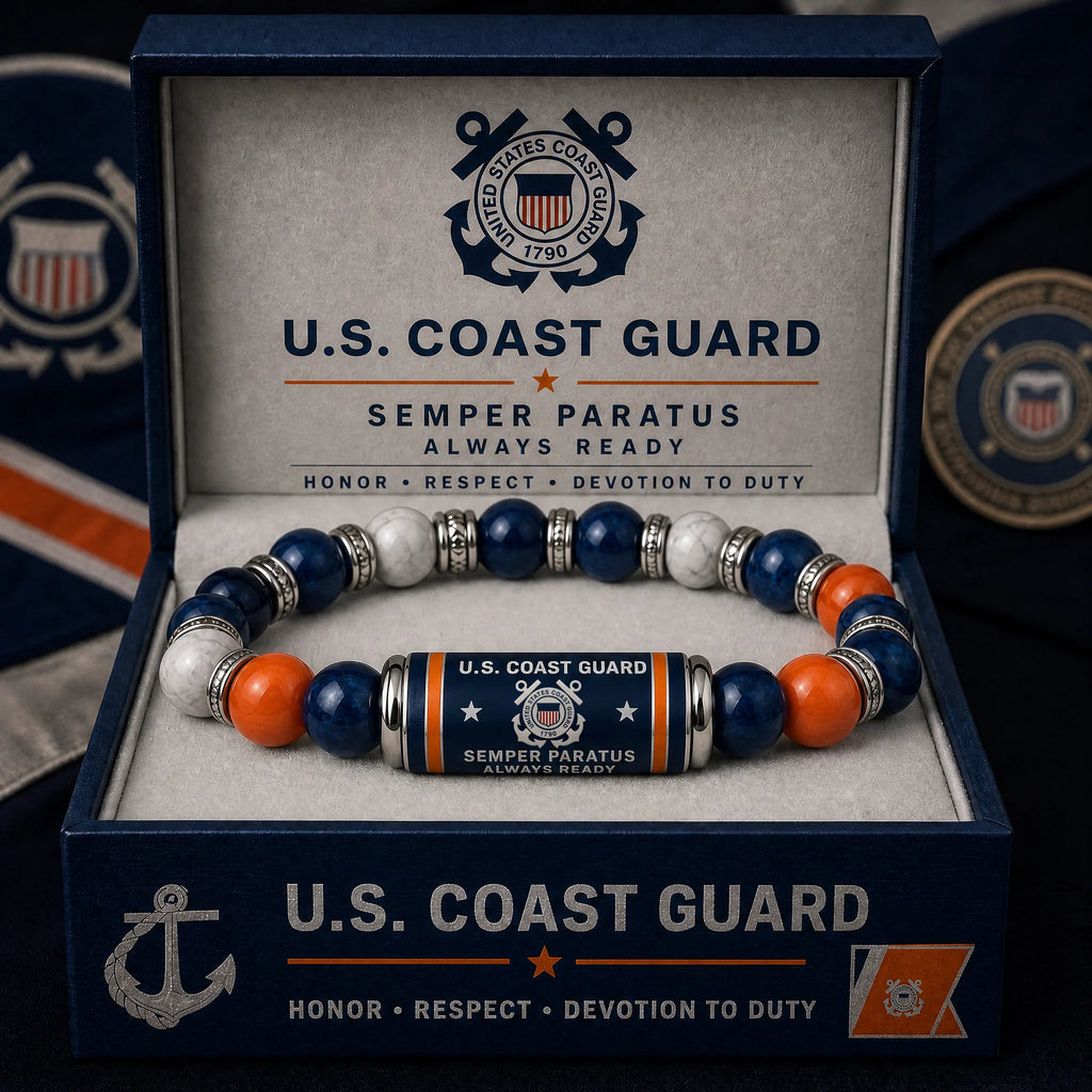 ⚓Last Day Promo: 49% OFF - 🌊U.S. Coast Guard Semper Paratus Tribute Beaded Bracelet - 🔥Buy 2 Get 1 Free