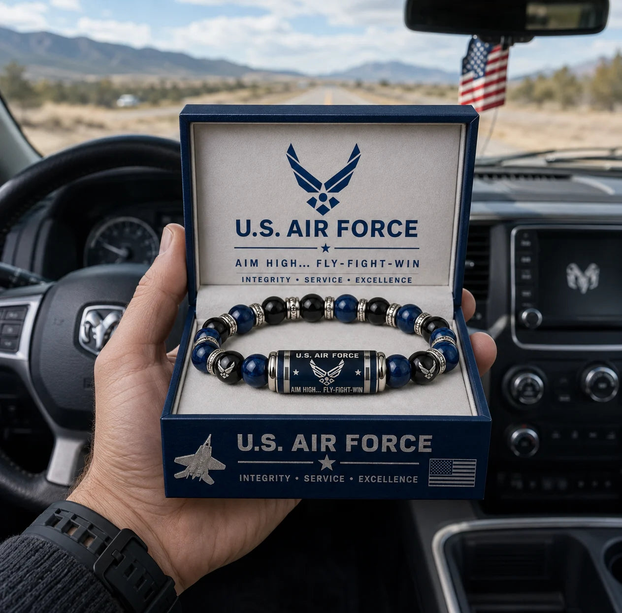 ✈️Last Day Promo: 49% OFF 🎖️ - U.S. Air Force Aim High Fly-Fight-Win Tribute Beaded Bracelet -🔥Buy 2 Get 1 Free